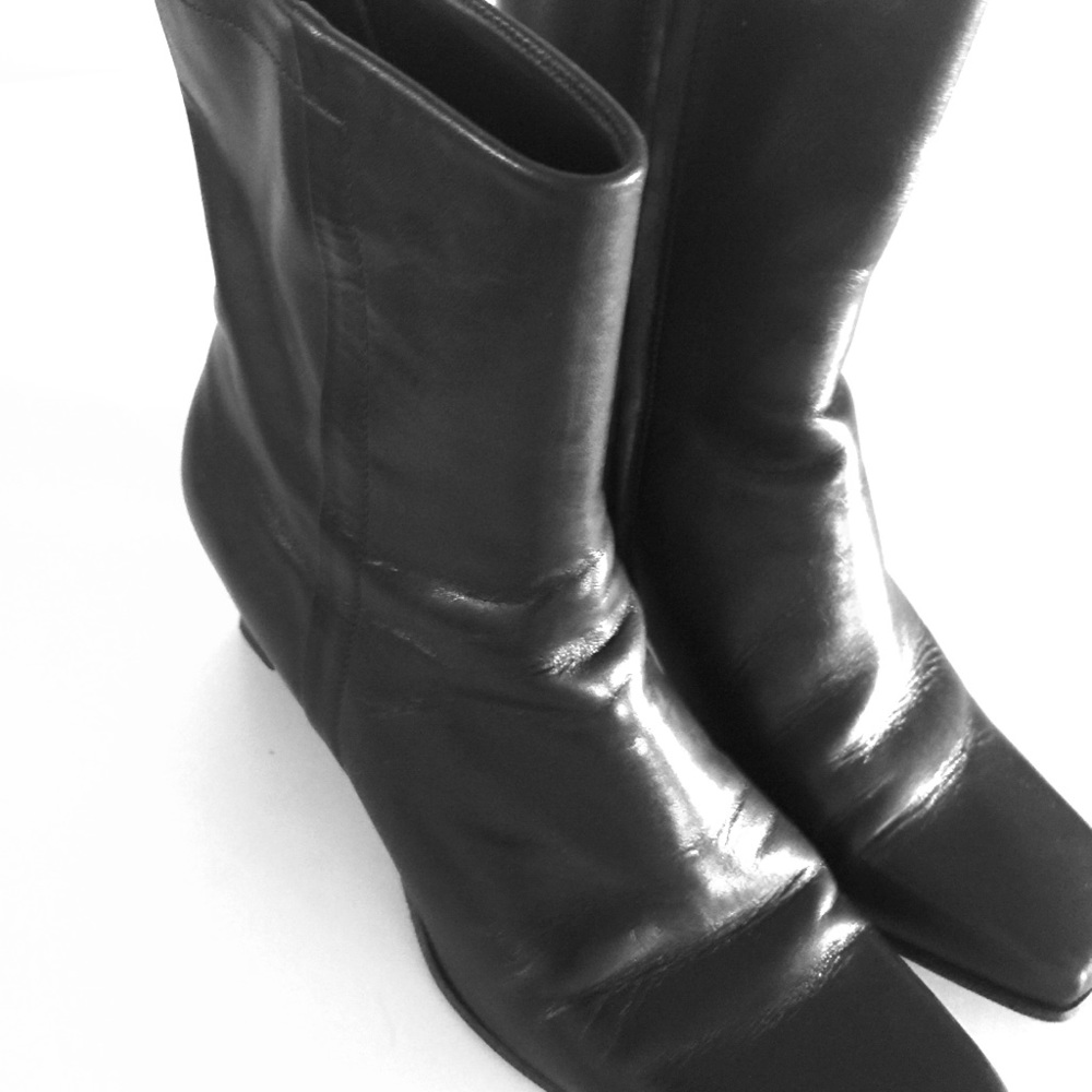 Michelle D Leather Boots M&M Brown Size 9